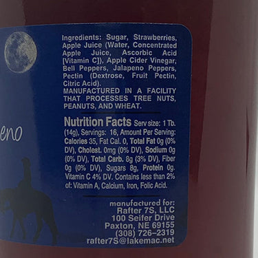 Strawberry Jalapeno Jelly | 8 oz. Jar | 3 Pack | Strawberry With Spicy Ending | Delightful Flavor | Made in Paxton, NE | Rafter 7S